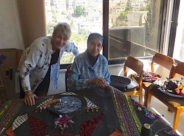 Hanan and Suzanne working before Eid dinner